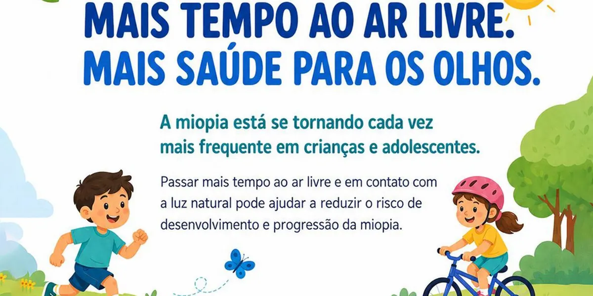 Cartilha alerta sobre avanço da miopia infantil pelo uso de telas